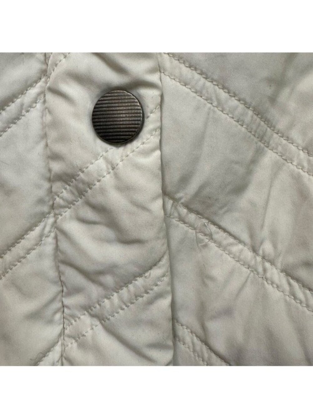 Prana S Diva Jacket Quilted Lightweight Full Zip Snap Sherpa Lined Cream White - Picture 4 of 9